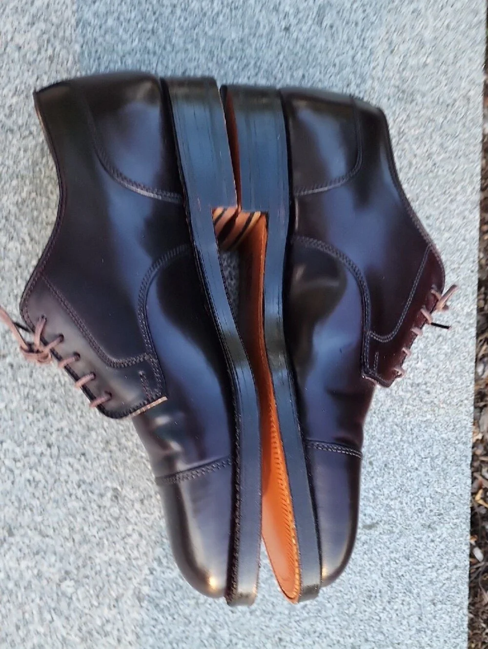 Alden 2160 Straight Tip Blucher Shoes In Color # 8, Shell Cordovan Size 7.5 C/E